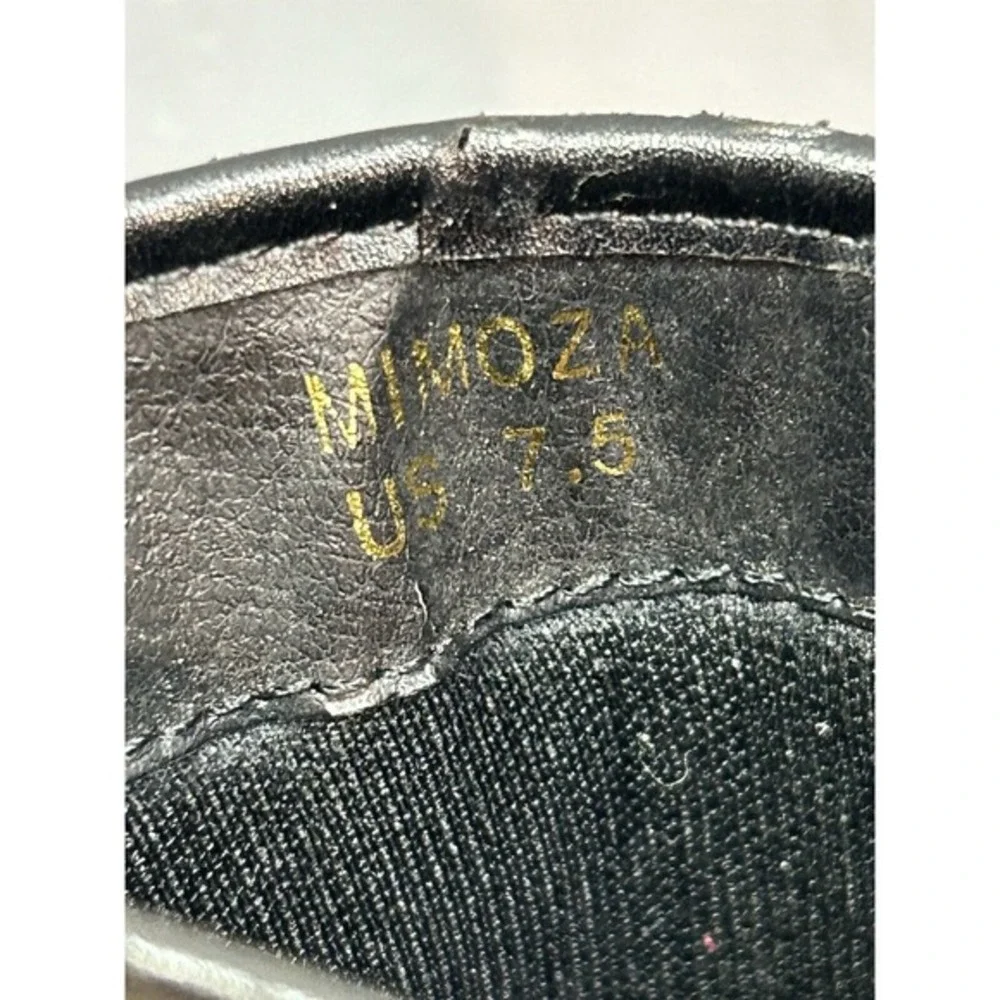 Mimoza Blue Black Geometric Patchwork‎ Peep Toe Stiletto Ankle Boots Mens 7.5